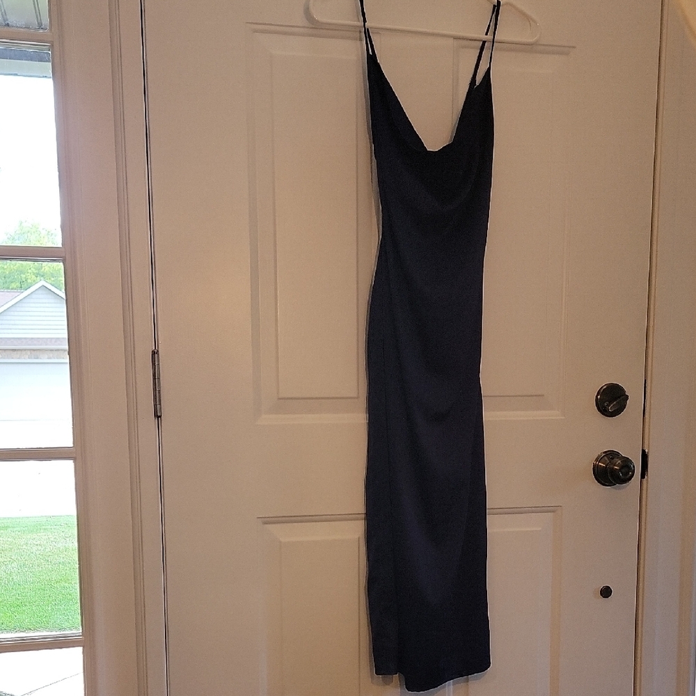 Parisian Works Navy Backless Dress - Picture 2 of 6